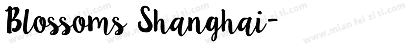 Blossoms Shanghai字体转换